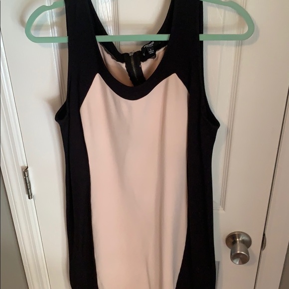Cotton Colorblock Dress Black/Baby Pink - Picture 4 of 8